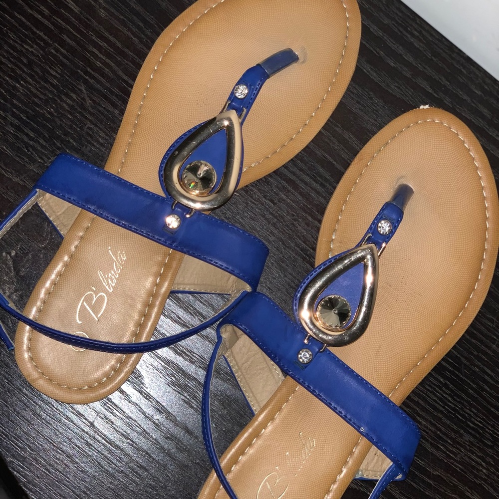 Blue sandals